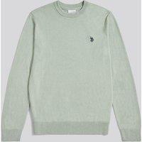 U.S. POLO ASSN. Men's Cotton Crewneck in Olive | Size: 2XL