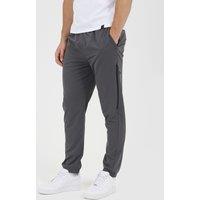 Brave Soul Men's Straight Leg Elasticated Waist Trousers in Dark Grey | Size: Medium