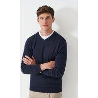 Crew Clothing Men's Cotton Jumper Dark Navy | Size: Large