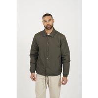 Brave Soul Men's Padded Coach Jacket in Khaki | Size: Medium