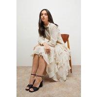 Oasis Women's Midyim Satin Ruched Front High Block Heel Sandals in Black | Size: 6