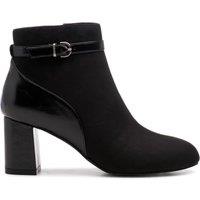 Paradox London Women's 'Amara' Micro Suede Mid Block Heel Ankle Boot in Black | Size: 9