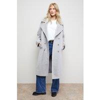 Oasis Women's Relaxed Tailored Coat in Charcoal | Size: 8
