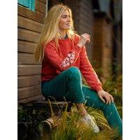 Brakeburn Women's Ferndown Crew Neck Sweatshirt in Red | Size: 14
