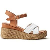 Moda In Pelle Women's 'Kona' Leather Wedges in White | Size: 3