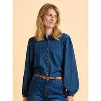 Brakeburn Women's Auri Blouse in Blue | Size: 10