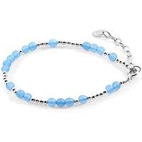 ANCHOR & CREW Women's Vivian Silver & Stone Bracelet in Blue