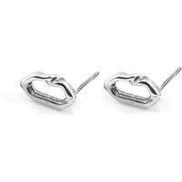 ANCHOR & CREW Women's Thea Circle Twist Silver Earring Studs