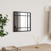 Berkfield Home Wall Mirror Black 30x30 cm Square Iron