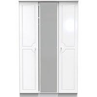 Ready Assembled 2 U Stirling Triple Mirror Wardrobe (Ready Assembled) in White