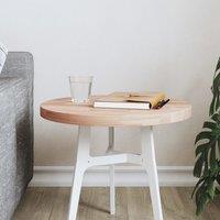 Berkfield Home Table Top 40x2.5 cm Round Solid Wood Beech in Brown | Size: 40x2.5 cm