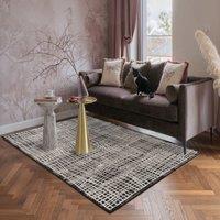 Desire Rugs Mayfair Living Room Area Rug Metallic Sheen Modern Mesh Design in Black | Size: 200 cm x 290 cm