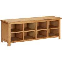 Berkfield Home Shoe Rack 114x37x45 cm Solid Oak Wood in Brown | Size: 114 x 37 x 45 cm