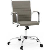 Costway Office Chair Height Adjustable Conference Room Chair in Grey