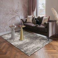 Desire Rugs Mayfair Living Room Area Rug Metallic Sheen Modern Abstract Design in Grey | Size: 120 cm x 170 cm