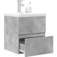 Berkfield Home 2 Piece Bathroom Furniture Set Concrete Grey Engineered Wood