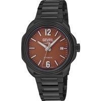 Gevril Men's Roosevelt, Swiss Automatic Watch, Red Dial, 316L Stainless steel, & Sapphire Crystal in Black