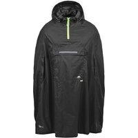 Trespass Men's Qikpac Hooded Waterproof Packaway Poncho in Black | Size: Small