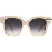 Roberto Cavalli Women's Square Shiny Beige Grey Gradient SRC002S Sunglasses