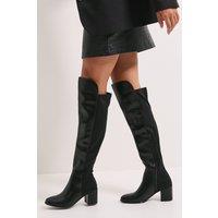 Dorothy Perkins Women's Kelly Stretch Over The Knee Boots in Black | Size: 5