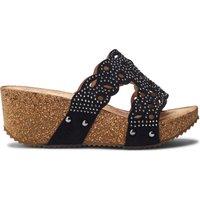 b.soleful Women's 'Salvia' Porvair Sandals in Black | Size: 3
