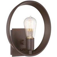 Netlighting Theater Row 1 Light Indoor Wall Light Western Bronze E27 in Brown