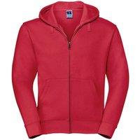Russell Men's Authentic Full Zip Hooded Sweatshirt Hoodie in Red | Size: Large