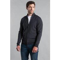 Kensington Eastside Men's Funnel Neck Zip-Through Cardigan in Charcoal | Size: Medium