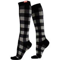 VIM&VIGR Men's 1 Pack Wide Calf Cotton Graduated Compression Socks | 20-30 mmHg in Grey | Size: Medium/Large