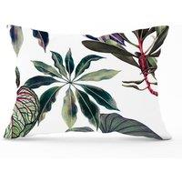 Warren Reed - Designer Watercolor Tropical Leaf Cushions in Green | Size: 45 cm x 45 cm