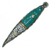 KDMD Buddha Long Leaf Tibetan Decor Incense Holder in Green