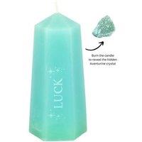 KDMD Luck Crystal Candle with Rough Green Aventurine