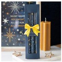KDMD Set of 3 Starry Night Taper Candles in Teal