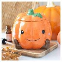 KDMD Cute Smiling Pumpkin Oil Burner & Wax Warmer in Orange