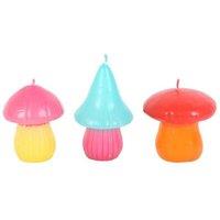 KDMD Set of 3 Mushroom Shaped Candles