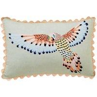YVONNE ELLEN 'Parrot' Cotton Cushion in Green | Size: 40 cm x 60 cm