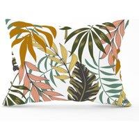 Warren Reed - Designer Tropical Leaves Cushions in Green | Size: 60 cm x 60 cm