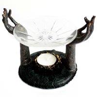 KDMD Antique Buddha - Om Hands Oil Burner in Grey