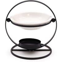 KDMD Ceramic & Metal Round Stand in Black