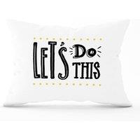 Warren Reed - Designer Let'S Do This Cushions in Black | Size: 45 cm x 45 cm