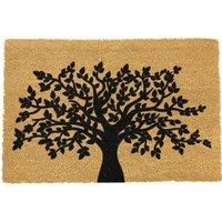 Artsy Mats Tree of Life Doormat - Regular 60x40cm in Black | Size: 40 cm x 60 cm