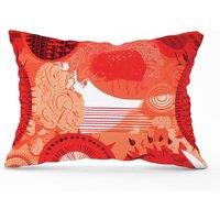 Warren Reed - Designer Abstract Red Sun pattern Cushions | Size: 45 cm x 45 cm