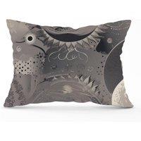 Warren Reed - Designer Abstract Moon Shapes Cushions in Grey | Size: 45 cm x 45 cm
