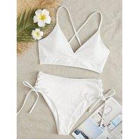 Lemon Daisy Accessories Women's The Fushi Bikini Set in White | Size: XS