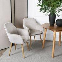 Home Garden Direct Muse - Accent Chair in Woven Yarn Fabric Upholstery in Beige