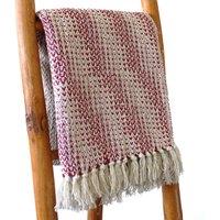 KDMD Boho Comfort Throws - 125x150cm - Ruby Two Tone in Red | Size: 125x150 cm