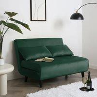 Home Garden Direct Aurora - Small Double Sofa Bed in Velvet - 2 Seater - Green