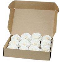 KDMD Natural Diffuser Flowers - Med Carnation on String - (Set of 12) in White