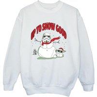 Star Wars Boy's Up To Snow Good Sweatshirt in White | Size: 12-13 Years