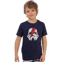 Star Wars Boy's Stormtrooper Flash Short-Sleeved Long Pyjama Set in Navy | Size: 4 m